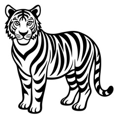 tiger cartoon isolated on white