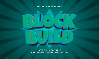 block build editable text effects with a sweet and kids theme
