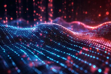 Fototapeta premium Digital Technology background of data and network