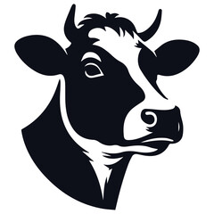 Vector of cow head design on white background