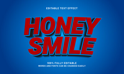 honey smile editable text effects with a sweet and kids theme