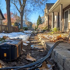 Use a compressor and forced air to blow the lines empty before winterizing a residential irrigation system