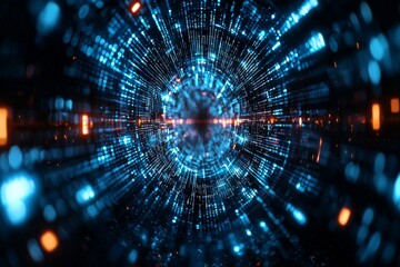 Obraz premium Digital Technology background of data and network
