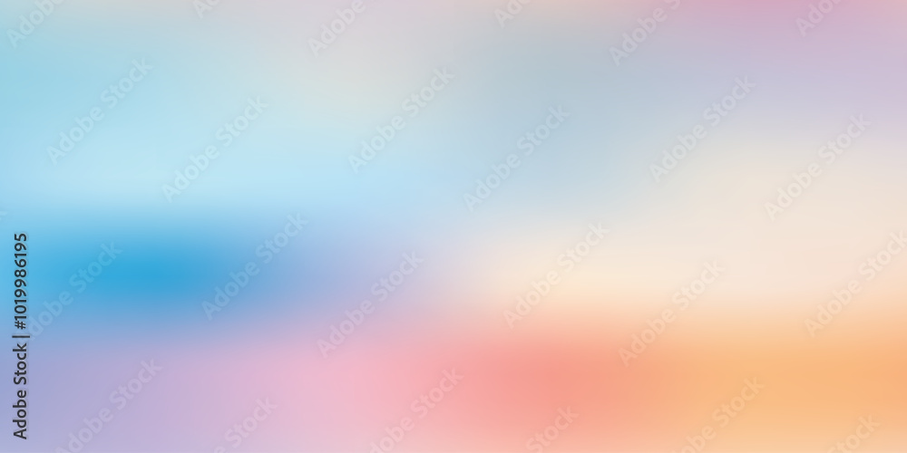 Aufkleber Abstract Color vector banner. Pastel gradient  pattern. Blurred light fuzz colorful gradient background. Vector soft horizontal backdrop
