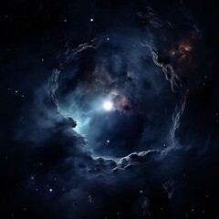Beautiful universe and nebula. Generative AI (생성형 AI)
