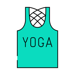 yoga top clothing line icon vector. yoga top clothing sign. isolated symbol illustration