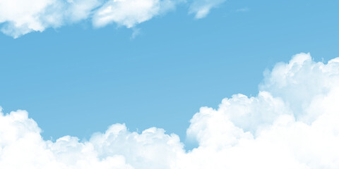 背景素材_青空と雲