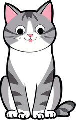 Cat a happy expression.