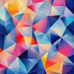 Obraz premium Colorful Low Poly Abstract Geometric Texture Design
