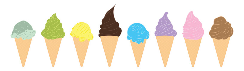 ice cream cone flat design