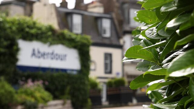 Aberdour Sign and Greenery