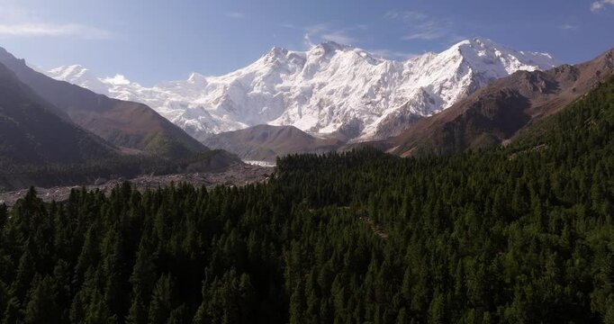 Drone Reveals Glaciers, Nanga Parbat Base Camp from Above Famous Fairy Meadows.
