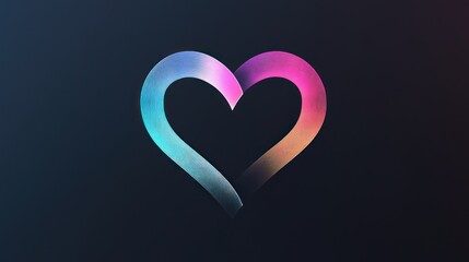 The soft gradient from love futuristic symbol light to dark shades adds depth while maintaining the overall aesthetic of simplicity and cuteness associated with love. 