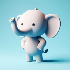 Obraz premium 3d Cute Baby Elephant