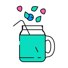 smoothie fast food line icon vector. smoothie fast food sign. isolated symbol illustration