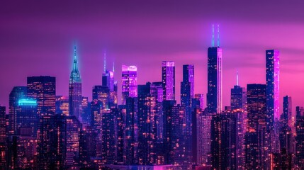 Obraz premium The Vibrant City Skyline