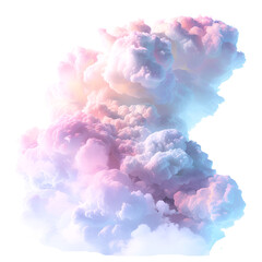 Fototapeta premium Pastel Clouds Clipart Vector Illustration