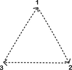 Obraz premium Simple learning to draw a triangle. Dot to dot.
