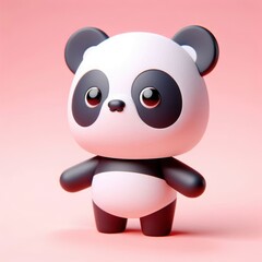 Naklejka premium 3d rendering of cute Panda