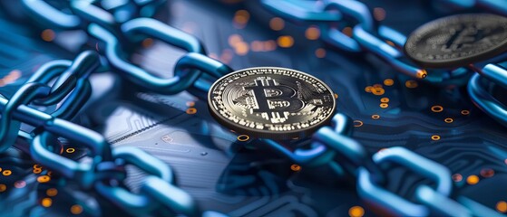 High-tech abstract blockchain technology background showcasing cryptocurrency, fintech networks, blockchain programming concepts, and segwit design elements