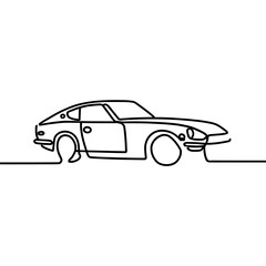 Fototapeta premium line drawing of jdm car