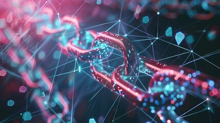 Innovative blockchain technology background featuring cryptocurrency fintech network, programming elements, and abstract segwit design