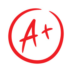 Fototapeta premium grade score a plus red color