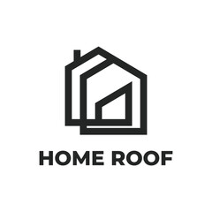 home roof logo design concept idea