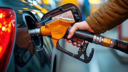 Refueling a Car at a Gas Station