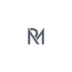  RM letter logo concept isolated on white background