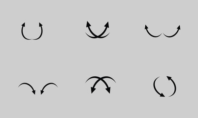 Arrows set editable design