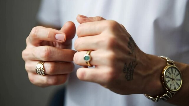 Close up of an itchy hand