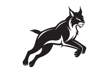 Lynx silhouette vector illustration, Lynx silhouette vector 