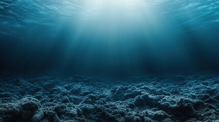 Obraz premium Tranquil Ocean Depths with Sunlight Patterns