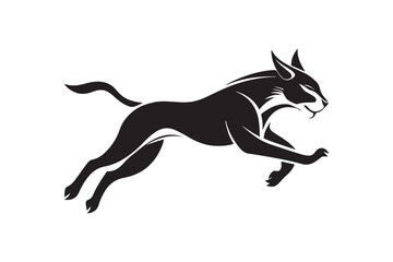 Lynx silhouette vector illustration, Lynx silhouette vector 