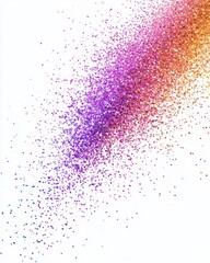 Colorful glitter particles in a vibrant stream create a festive and magical atmosphere for various artistic projects.