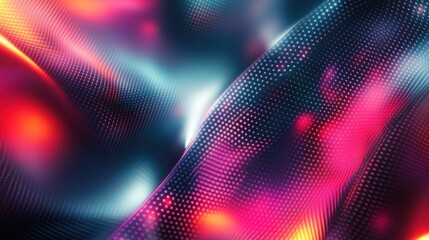 Fototapeta premium 3D abstract art with a metallic texture, sharp lines, and glowing edges, ideal for tech-focused or futuristic designs.