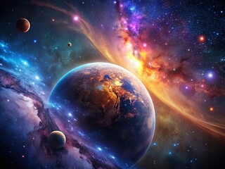 Vast and Mysterious Deep Space Image Capturing the Beauty of the Universe's Dark Cosmos