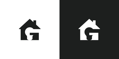 Letter G Home, Real Estate Logo Design