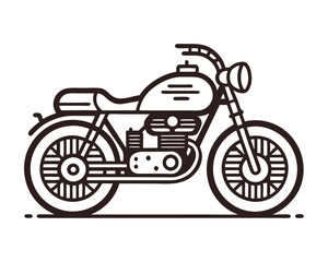 Vintage style motorcycle vector