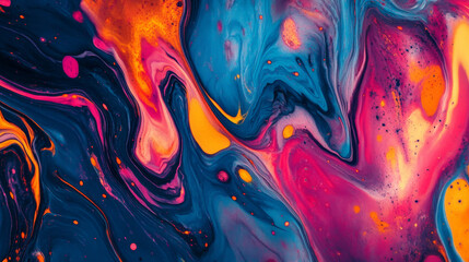 Vibrant abstract background with bold splashes of color and organic shapes, dynamic and energetic, modern art style,