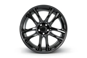 Fototapeta premium Wheel alloy wheels rim on white background