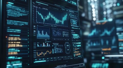 Obraz premium Data Analysis Dashboard with Graphs and Charts