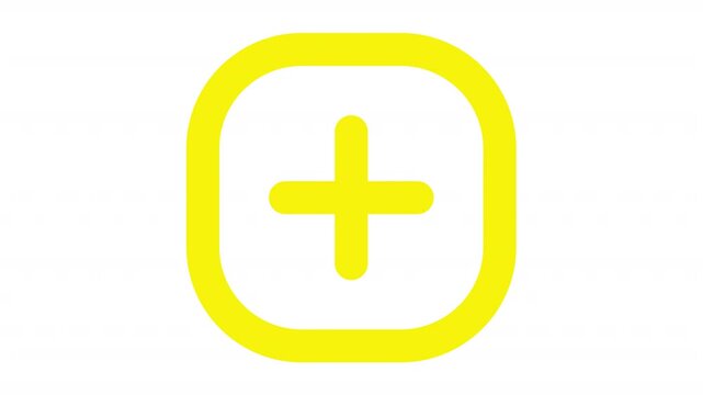 Plus animation for social media, presentations, videos, websites, etc. No background, Alpha channel