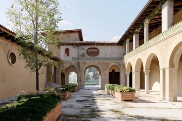 Naklejka premium The cloister of the Monastery