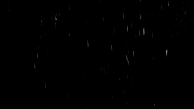 rain on a black background