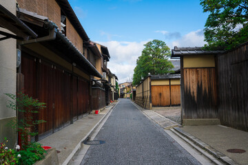 京都　小川通の家並み