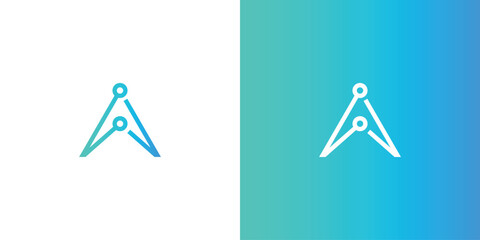 Letter A for Tech Logo Design