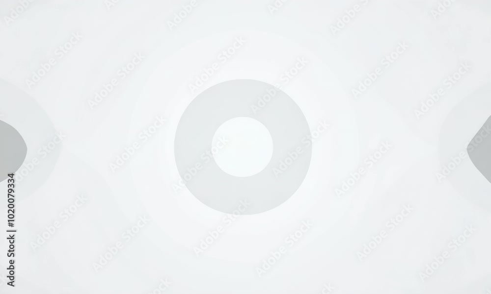 Poster White circular shape with radiating concentric circles creating depth.