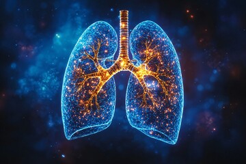 ECG Visualization with Lungs and Neon Lights
